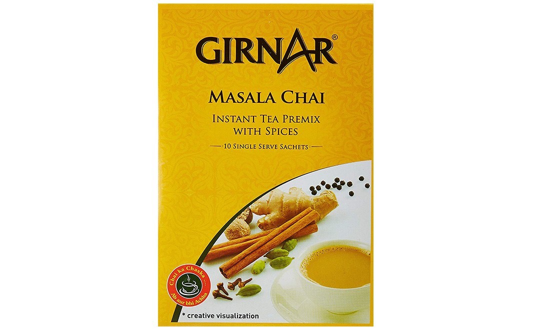 Girnar Masala Chai Instant Tea Premix With Spices   Box  10 pcs